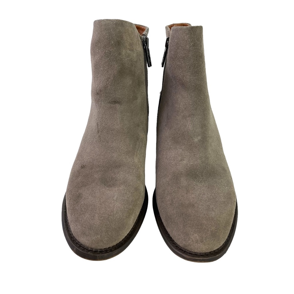Franco Sarto Happily Women's Gray Taupe Genuine Leather Suede Ankle Boots sz 9.5 - Picture 3 of 16